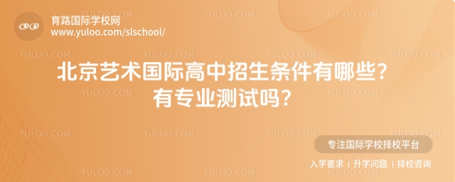 藝術國際高中招生條件